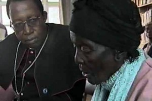 Report Cover Photo: Archbishop Pius Ncube listens to an 83 year-old woman reporting denial of access to food in Insiza District